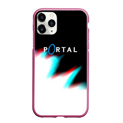 Чехол iPhone 11 Pro матовый Portal game blink color, цвет: 3D-малиновый