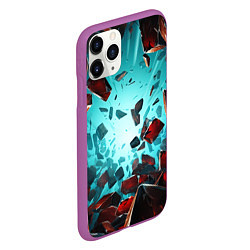 Чехол iPhone 11 Pro матовый Взрыв абстрактных камней, цвет: 3D-фиолетовый — фото 2