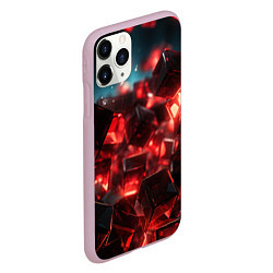 Чехол iPhone 11 Pro матовый Красные кубики абстракция, цвет: 3D-розовый — фото 2