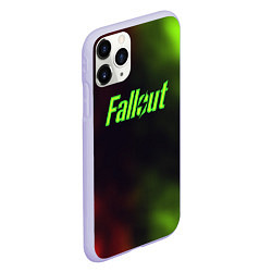 Чехол iPhone 11 Pro матовый Fallout fire gradient, цвет: 3D-светло-сиреневый — фото 2