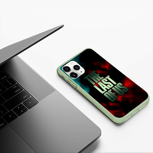Чехол iPhone 11 Pro матовый The last of us fire / 3D-Салатовый – фото 3