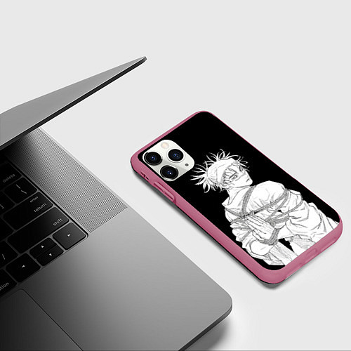 Чехол iPhone 11 Pro матовый Чосо в шибари - Магическая битва / 3D-Малиновый – фото 3