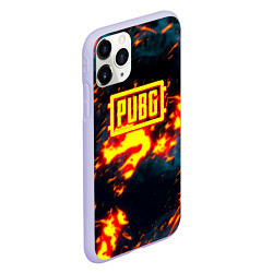 Чехол iPhone 11 Pro матовый PUBG огненое лого, цвет: 3D-светло-сиреневый — фото 2