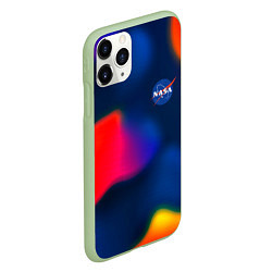 Чехол iPhone 11 Pro матовый Nasa gradient sportcolor, цвет: 3D-салатовый — фото 2
