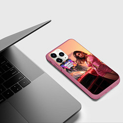 Чехол iPhone 11 Pro матовый GTA 6 girl vice city, цвет: 3D-малиновый — фото 2