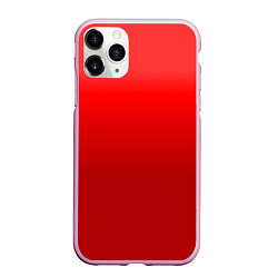 Чехол iPhone 11 Pro матовый Кроваво-красный градиент, цвет: 3D-розовый