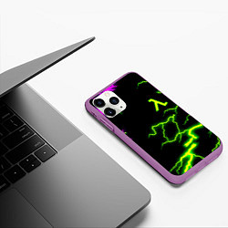 Чехол iPhone 11 Pro матовый Half life atom strom, цвет: 3D-фиолетовый — фото 2