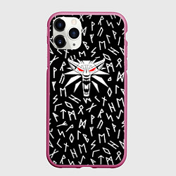 Чехол iPhone 11 Pro матовый The Witcher символы, цвет: 3D-малиновый