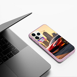 Чехол iPhone 11 Pro матовый GTA 6 Vice city, цвет: 3D-розовый — фото 2