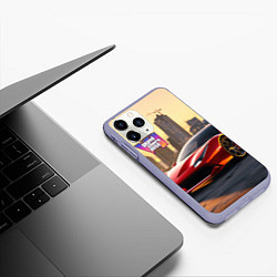 Чехол iPhone 11 Pro матовый GTA 6 Vice city, цвет: 3D-светло-сиреневый — фото 2