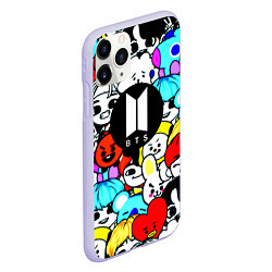 Чехол iPhone 11 Pro матовый Bangtan Boys logo band, цвет: 3D-светло-сиреневый — фото 2