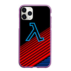 Чехол iPhone 11 Pro матовый Half life stripes freeman, цвет: 3D-фиолетовый
