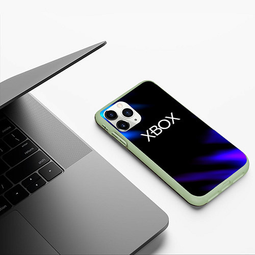 Чехол iPhone 11 Pro матовый Xbox neon games / 3D-Салатовый – фото 3