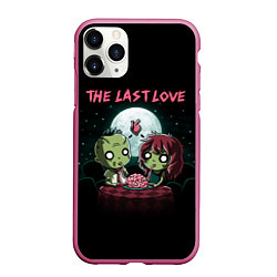 Чехол iPhone 11 Pro матовый The last love zombies, цвет: 3D-малиновый