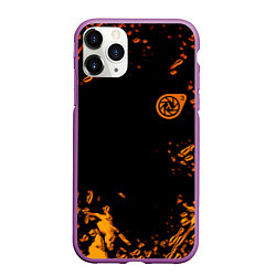 Чехол iPhone 11 Pro матовый Half life orange splash city 17, цвет: 3D-фиолетовый