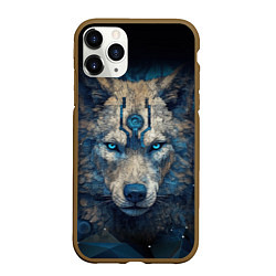 Чехол iPhone 11 Pro матовый Fantasy wolf, цвет: 3D-коричневый
