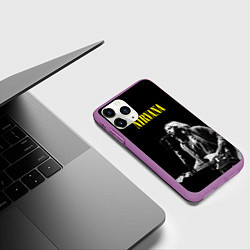 Чехол iPhone 11 Pro матовый Группа Nirvana Курт Кобейн, цвет: 3D-фиолетовый — фото 2