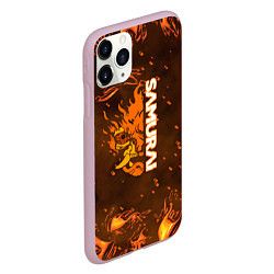 Чехол iPhone 11 Pro матовый Samurai огненное лого, цвет: 3D-розовый — фото 2