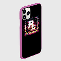 Чехол iPhone 11 Pro матовый Rockstar noise, цвет: 3D-фиолетовый — фото 2