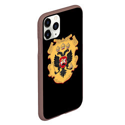Чехол iPhone 11 Pro матовый Имперский герб символкика, цвет: 3D-коричневый — фото 2
