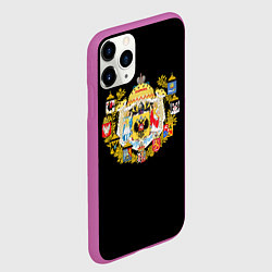 Чехол iPhone 11 Pro матовый Россия герб славянский, цвет: 3D-фиолетовый — фото 2