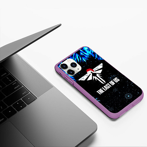 Чехол iPhone 11 Pro матовый The last of us happy winter / 3D-Фиолетовый – фото 3