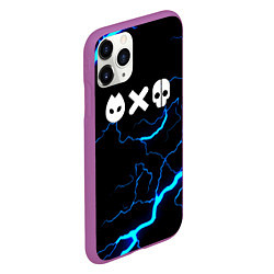 Чехол iPhone 11 Pro матовый Любовь смерть и роботы гроза шторм, цвет: 3D-фиолетовый — фото 2