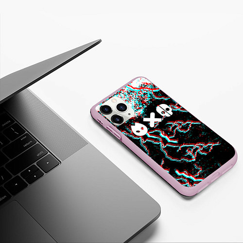 Чехол iPhone 11 Pro матовый Love death & robots strom / 3D-Розовый – фото 3