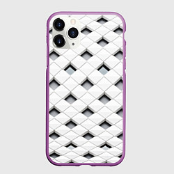 Чехол iPhone 11 Pro матовый Quatro, цвет: 3D-фиолетовый