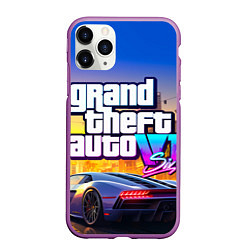 Чехол iPhone 11 Pro матовый Grand theft auto 6 street vice city