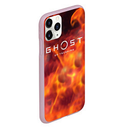 Чехол iPhone 11 Pro матовый Ghost of Tsushima games, цвет: 3D-розовый — фото 2