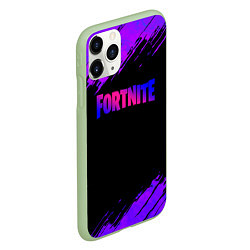 Чехол iPhone 11 Pro матовый Fortnite epic games neon, цвет: 3D-салатовый — фото 2