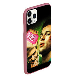 Чехол iPhone 11 Pro матовый Fight club - бойцовский клуб, цвет: 3D-малиновый — фото 2