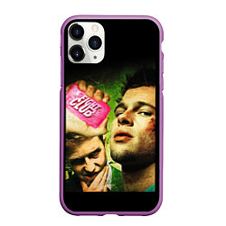 Чехол iPhone 11 Pro матовый Fight club - бойцовский клуб, цвет: 3D-фиолетовый