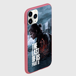 Чехол iPhone 11 Pro матовый Элли и Эбби tlou part 2 remake, цвет: 3D-малиновый — фото 2