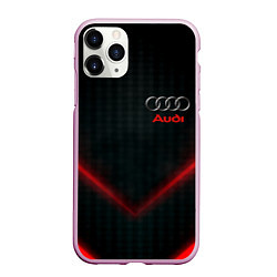 Чехол iPhone 11 Pro матовый Audi stripes neon, цвет: 3D-розовый