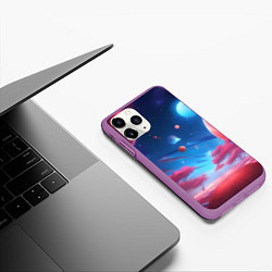 Чехол iPhone 11 Pro матовый Красный лес, цвет: 3D-фиолетовый — фото 2