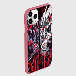 Чехол iPhone 11 Pro матовый Адская каменная броня красная, цвет: 3D-малиновый — фото 2