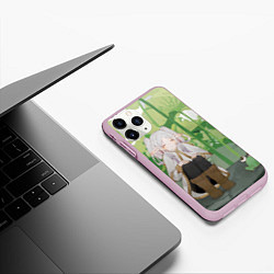 Чехол iPhone 11 Pro матовый Sousou no Frieren Фрирен Frog, цвет: 3D-розовый — фото 2