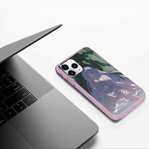 Чехол iPhone 11 Pro матовый Sousou no Frieren под деревом / 3D-Розовый – фото 3