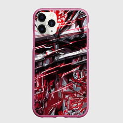 Чехол iPhone 11 Pro матовый Кровавый красный металл, цвет: 3D-малиновый