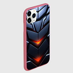 Чехол iPhone 11 Pro матовый Объемная броня с ярким светом, цвет: 3D-малиновый — фото 2