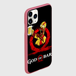 Чехол iPhone 11 Pro матовый Бог бара, цвет: 3D-малиновый — фото 2