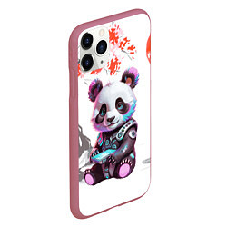 Чехол iPhone 11 Pro матовый Funny panda - China, цвет: 3D-малиновый — фото 2