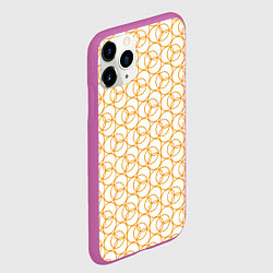 Чехол iPhone 11 Pro матовый Смешенные круги, цвет: 3D-фиолетовый — фото 2