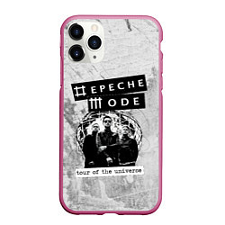 Чехол iPhone 11 Pro матовый Depeche Mode - Touring the universe группа, цвет: 3D-малиновый