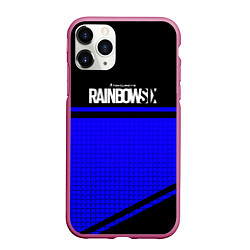 Чехол iPhone 11 Pro матовый Tom Clancys rainbow six geometry, цвет: 3D-малиновый