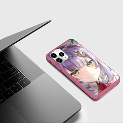Чехол iPhone 11 Pro матовый Genshin Impact Ноэлль, цвет: 3D-малиновый — фото 2