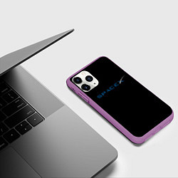 Чехол iPhone 11 Pro матовый NASA space usa, цвет: 3D-фиолетовый — фото 2