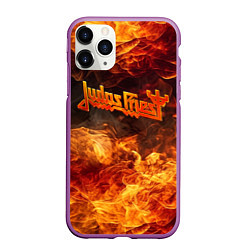 Чехол iPhone 11 Pro матовый Fire - Judas Priest, цвет: 3D-фиолетовый